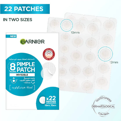 Garnier Skin Active Fast Clear Invisible Pimple Patch 8 Hours Hydrocolloid 22patches