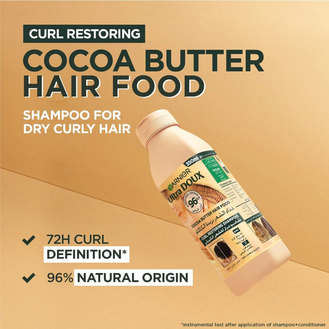 Garnier Ultra Doux Cocoa Butter Vegan Hair Shampoo for curly hair - Belle à Merveille