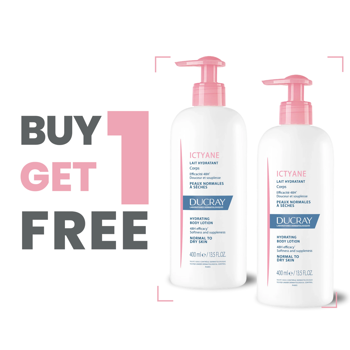 Ictyane Hydrating Body Lotion 400 ml + 1 Free