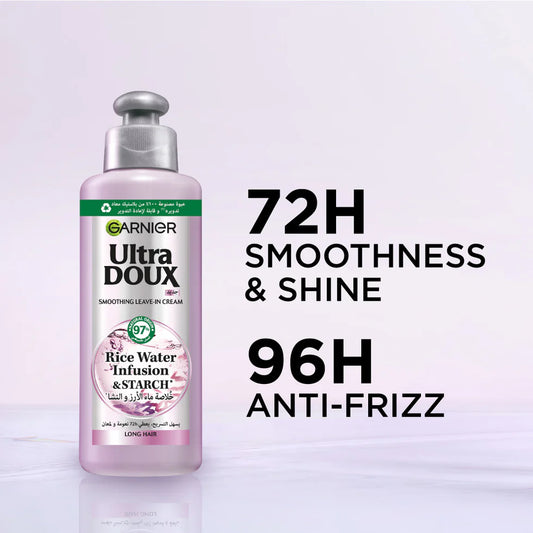 Garnier Ultra Doux Rice Water Infusion & Starch, Leave In Cream, for Long Hair