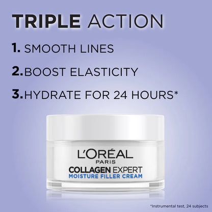 L’Oréal Paris, Collagen Expert Moisture-Filling Cream, With Glycerin & Collagen Peptide Fractions, for Firmness Boosting and Improved Elasticity, 50ml