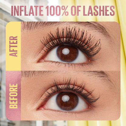 Maybelline New York Colossal Bubble Mascara Buildable Sleek Volume and Long Lasting 24HR Wear Mascara| Inflator Comb Brush to Separate Lashes