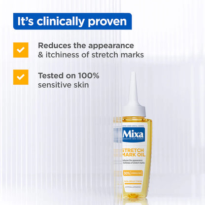 Mixa Anti Stretch Mark Oil - For Skin with Stretch Marks - With 30% Omega 6 & 9 - 100 ml