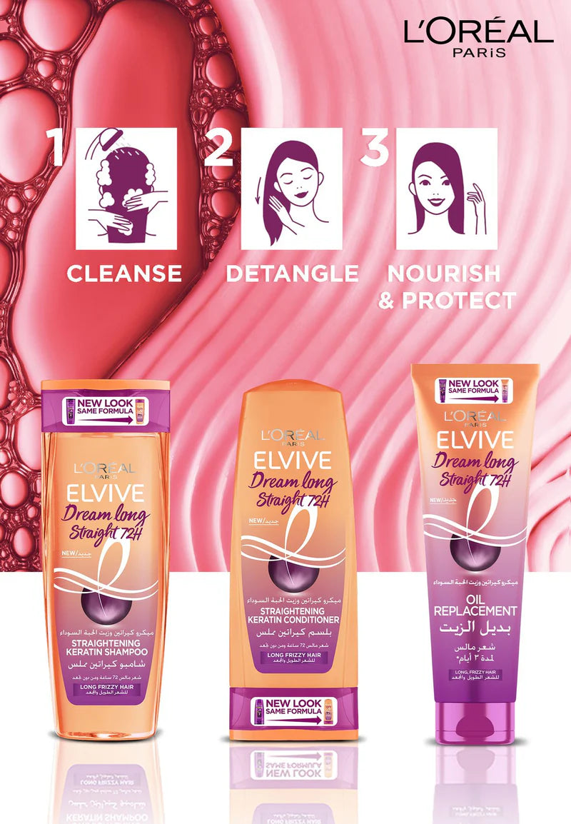 L'Oreal Paris Elvive Dream Long Straight - Straightening Keratin Conditioner, 400ml