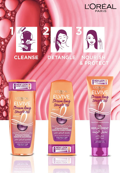 L'Oreal Paris Elvive Dream Long Straight - Straightening Keratin Conditioner, 400ml