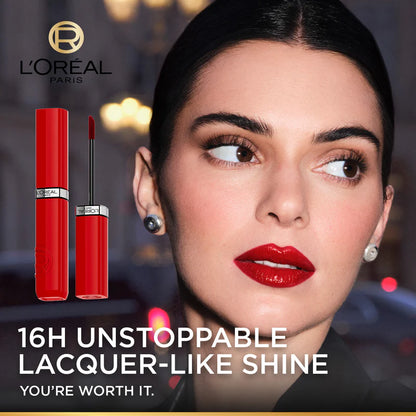 L’Oréal Paris Infallible Laque Resistance Liquid Lipstick, 16H Lacquer-Like Shine Finish Longwear & Transferresistant