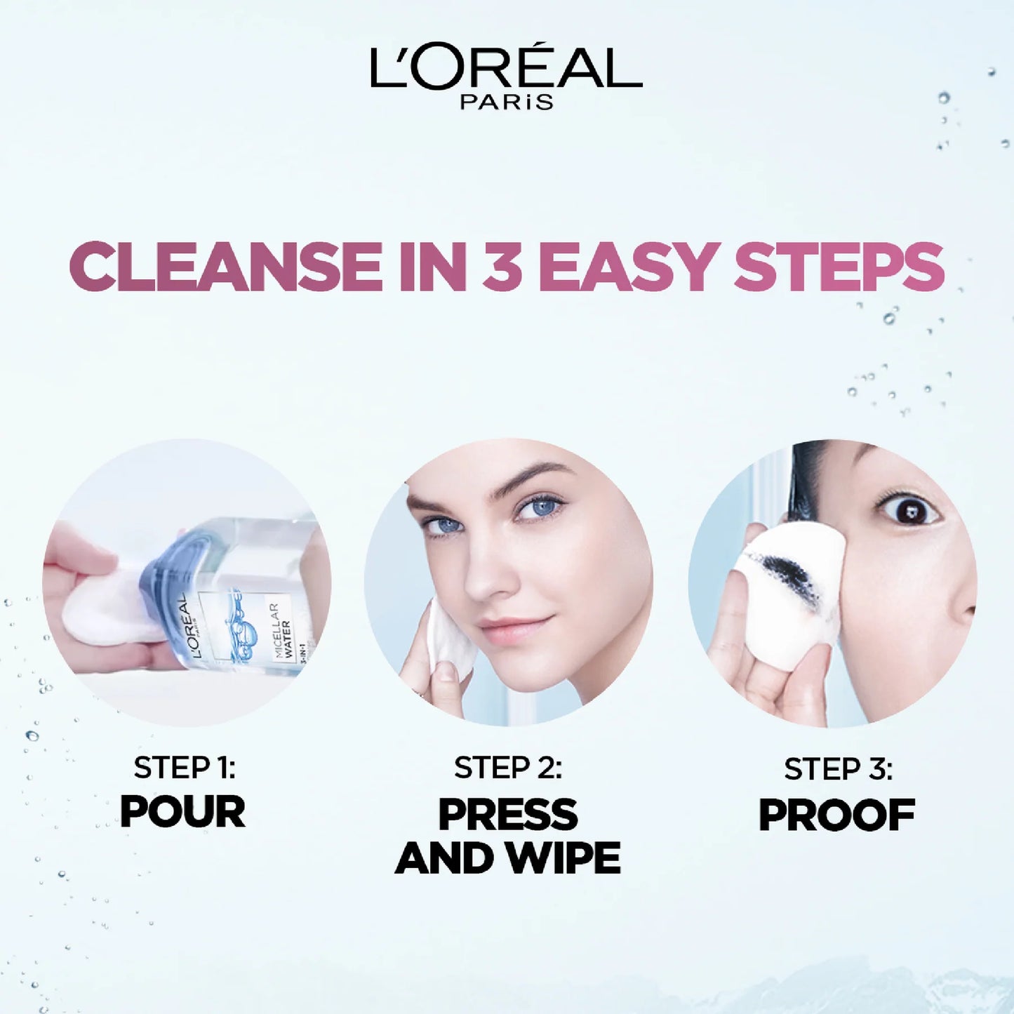 L'Oréal Paris, 3-in-1 Refreshing and Moisturizing Micellar Water, Cleanse, Remove Makeup and Soothe, for Sensitive and Normal to Dry Skin, 400ml