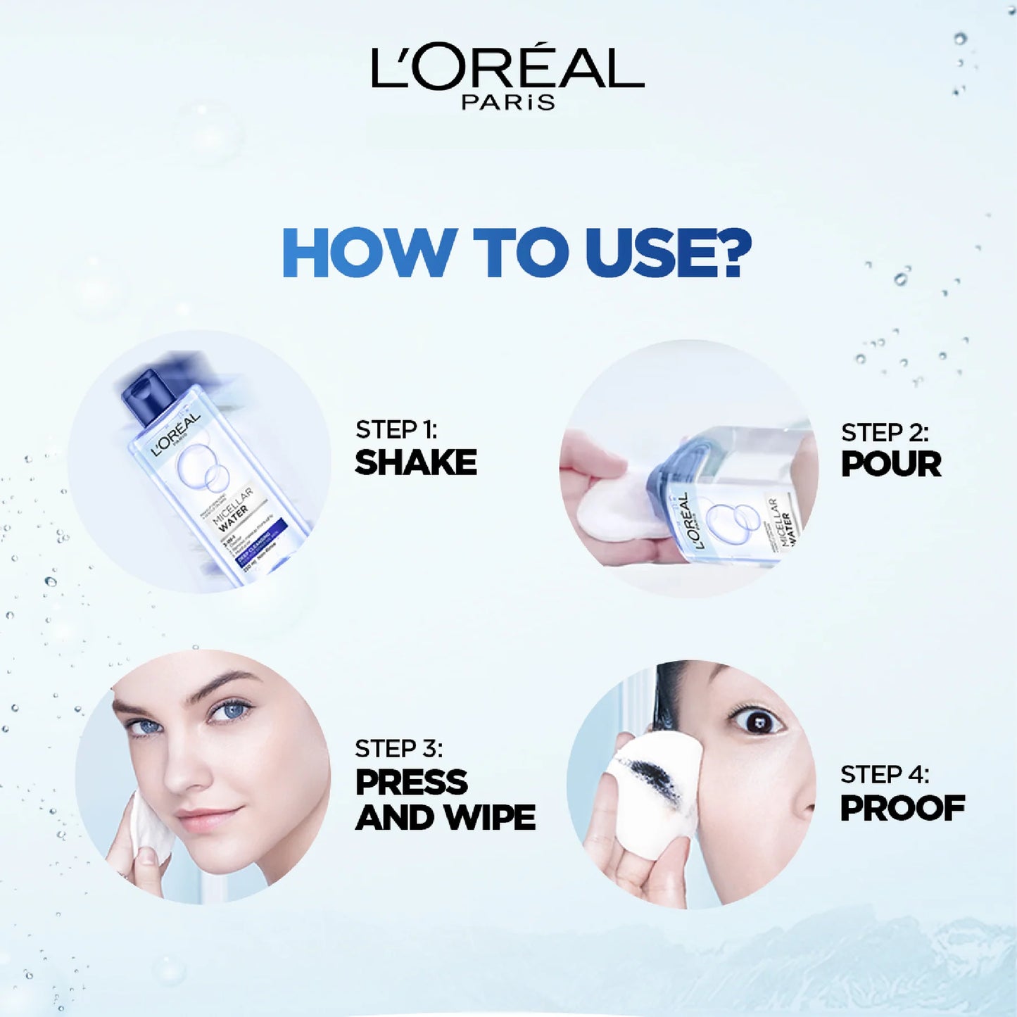 L'Oréal Paris, 3-in-1 Bi-Phase Micellar Water, Deeply Cleanse, Remove Water Proof Makeup and Soothe, for All Skin Types and Sensitive Skin, 400ml