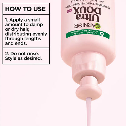 Garnier Ultra Doux Grape Moisture 2 in 1 Styling Cream, Volumizing Hydration for Dehydrated Hair. Hydrating Grape Water + Antioxidant Grapeseed Oil - Paraben-Free, Vegan, Cruelty-Free - 200ml
