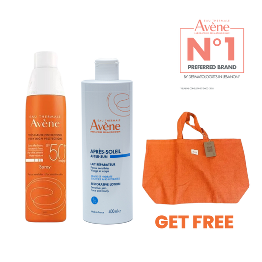 Spray Sunscreen + After Sun Restorative Lotion+ Free Bag