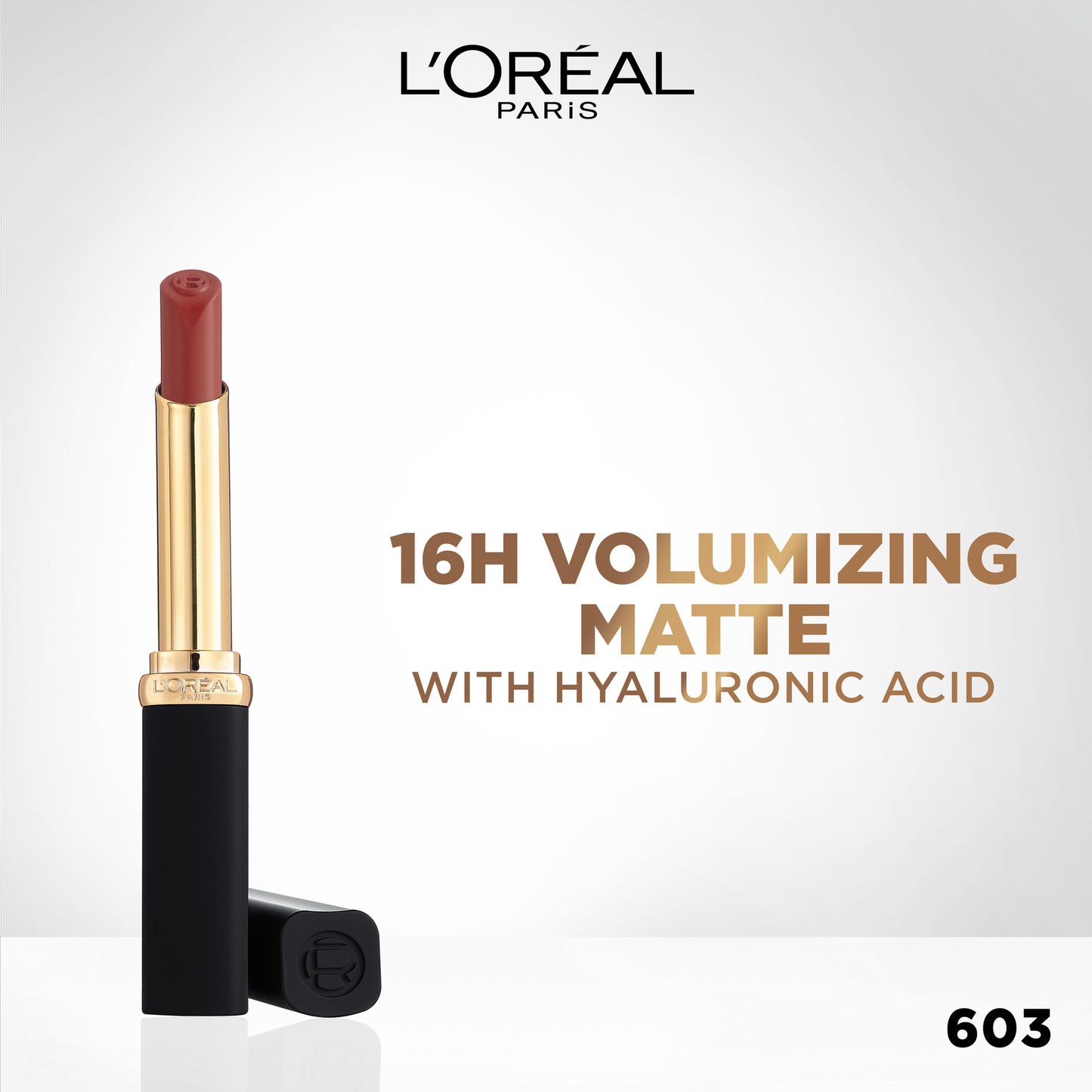 L’Oréal Paris Colour Riche Intense Volume Matte Lipstick with Hyaluronic Acid -16hr wear- 603 Wood NonChalant