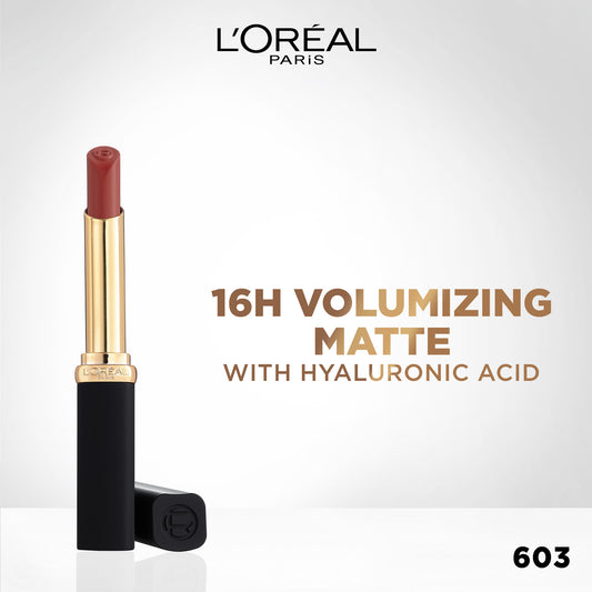 L’Oréal Paris Colour Riche Intense Volume Matte Lipstick with Hyaluronic Acid -16hr wear- 603 Wood NonChalant