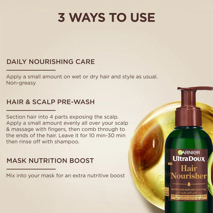 Garnier - Ultra Doux - Pure Avocado and Shea Butter - Hair Nourisher - For Very Dry, Frizzy Hair or Dry Scalp - 120ml - Belle à Merveille