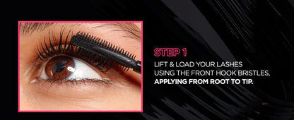 L’Oréal Paris Telescopic Lift Washable Mascara, Lengthening and Volumizing, Lash Lift with Up to 36HR Wear