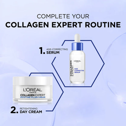 L’Oréal Paris, Collagen Expert Moisture-Filling Cream, With Glycerin & Collagen Peptide Fractions, for Firmness Boosting and Improved Elasticity, 50ml