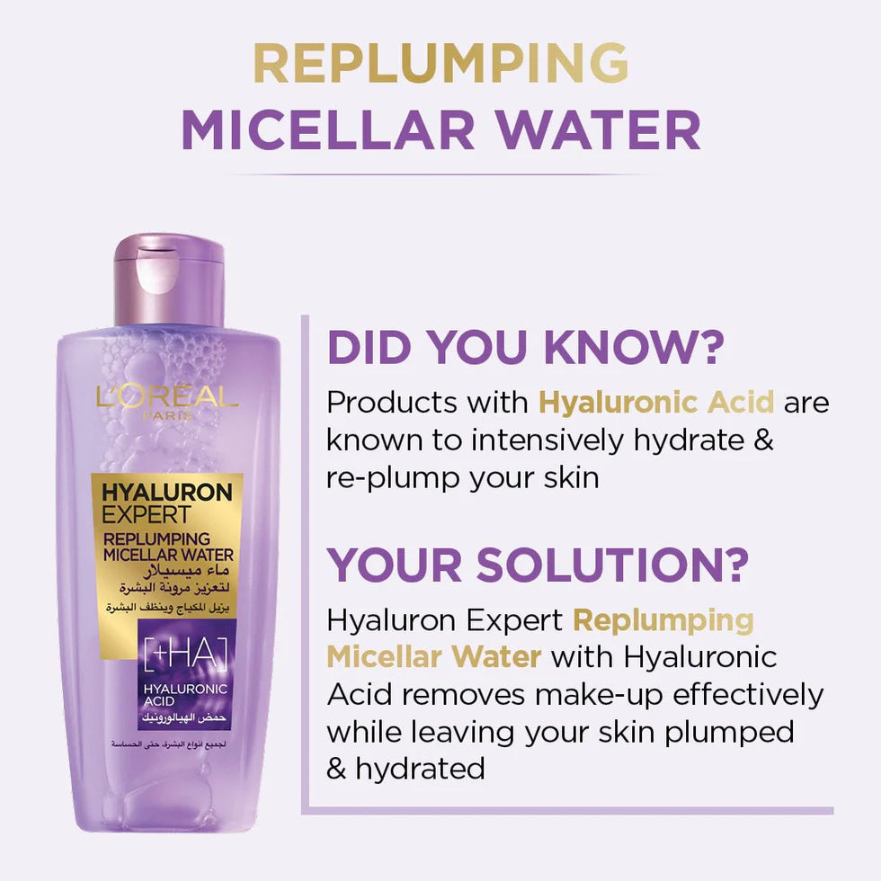 L'Oreal Paris Hyaluron Expert Moisturiser and Anti-Aging Micellar