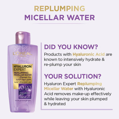L'Oreal Paris Hyaluron Expert Moisturiser and Anti-Aging Micellar
