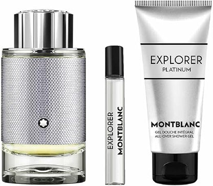 Montblanc – Explorer Platinum Homme Coffret Eau de Parfum 100 ml + 7.5 ml + Shower Gel 100 ml