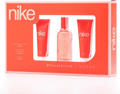 Nike - Woman Coral Crush Eau de Toilette Coffret 100 ml + Shower Gel / Body Lotion 75 ml