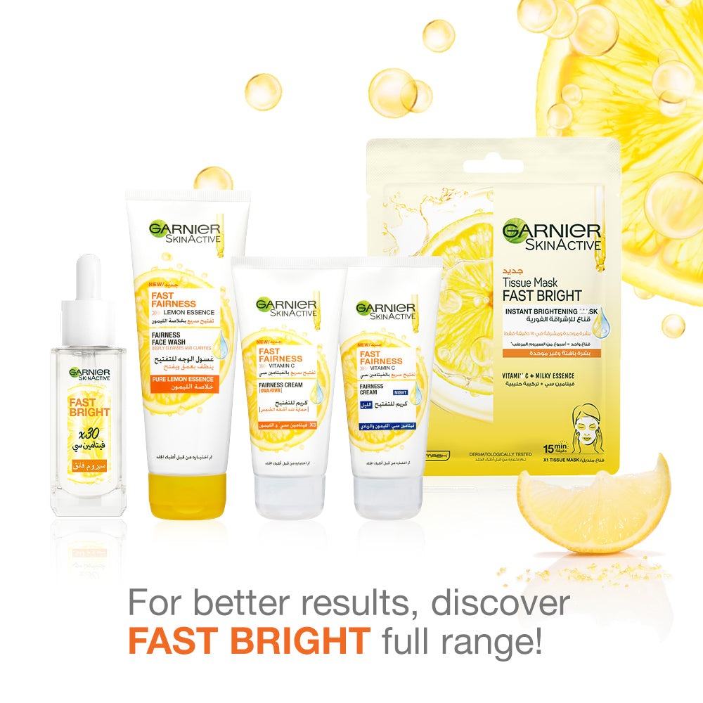 Garnier Fast Bright Vitamin C Brightening Tissue Mask For Uneven & Dull Skin - Belle à Merveille