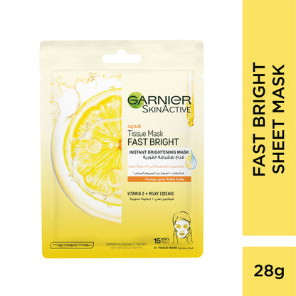 Garnier Fast Bright Vitamin C Brightening Tissue Mask For Uneven & Dull Skin - Belle à Merveille