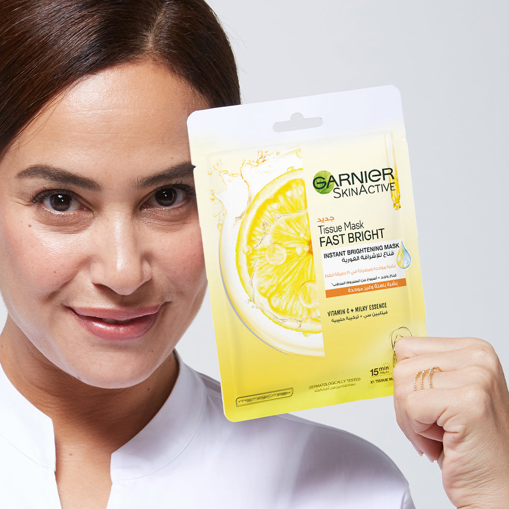 Garnier Fast Bright Vitamin C Brightening Tissue Mask For Uneven & Dull Skin - Belle à Merveille