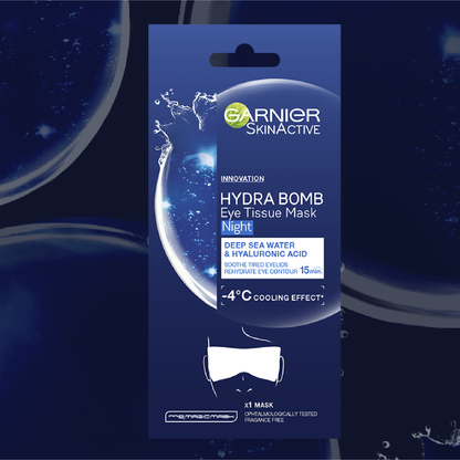 Garnier Skin Active Hydra Bomb Night Eye Mask Hyaluronic Acid & Deep Sea Water - Belle à Merveille