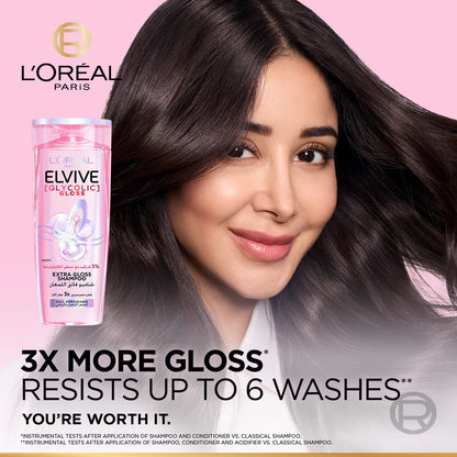 L’Oréal Paris, Elvive, Glycolic Gloss Shampoo, Glossing treatment, 3% [Gloss Complex] with Glycolic Acid, 400ml
