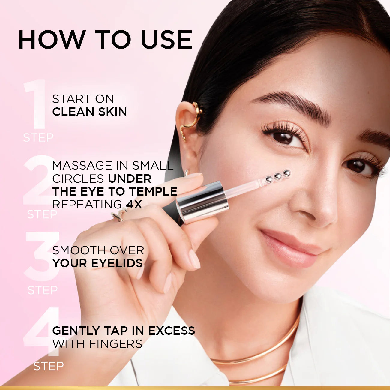 L'Oréal Paris, Glycolic Bright Eye Serum, with 3% (Glycolic Acid + Vitamin CG + Niacinamide], for Dark Circles and Under Eyes Brightening, 20ml