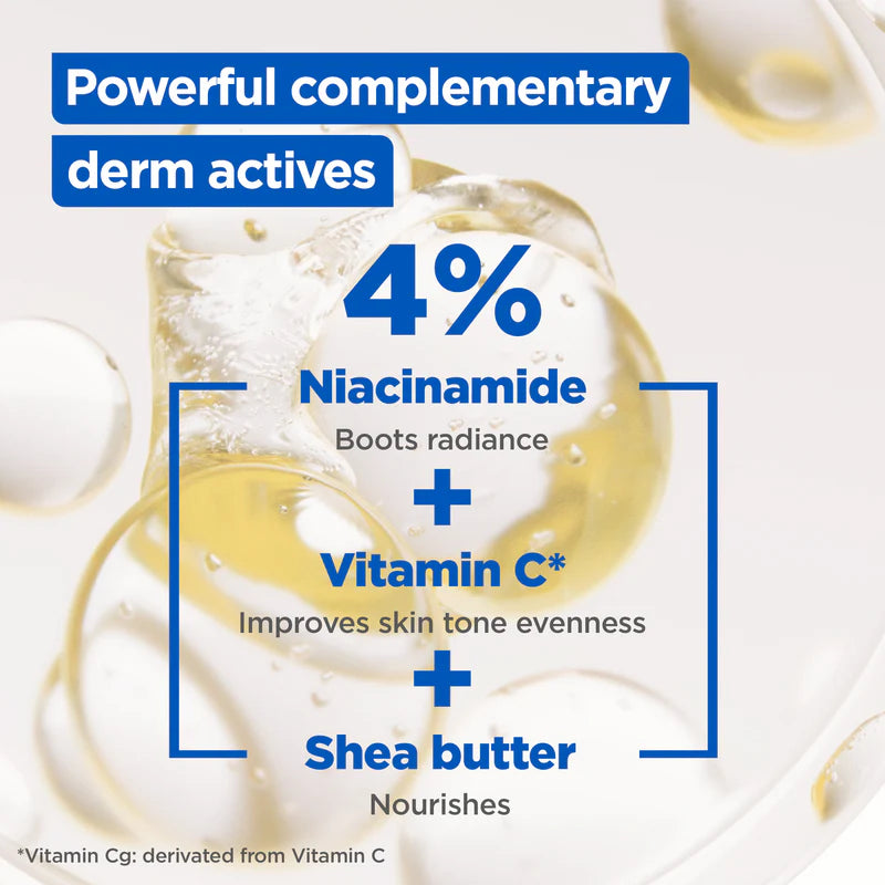 Mixa Niacinamide Bright Body Lotion - For Dry & Dull Skin in Need of Unifying - With 4% Shea Butter, Niacinamide & Vitamin C - 250 ml