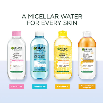 Garnier Vitamin C Micellar Water Facial Brightening Cleanser and Makeup Remover 100 ml