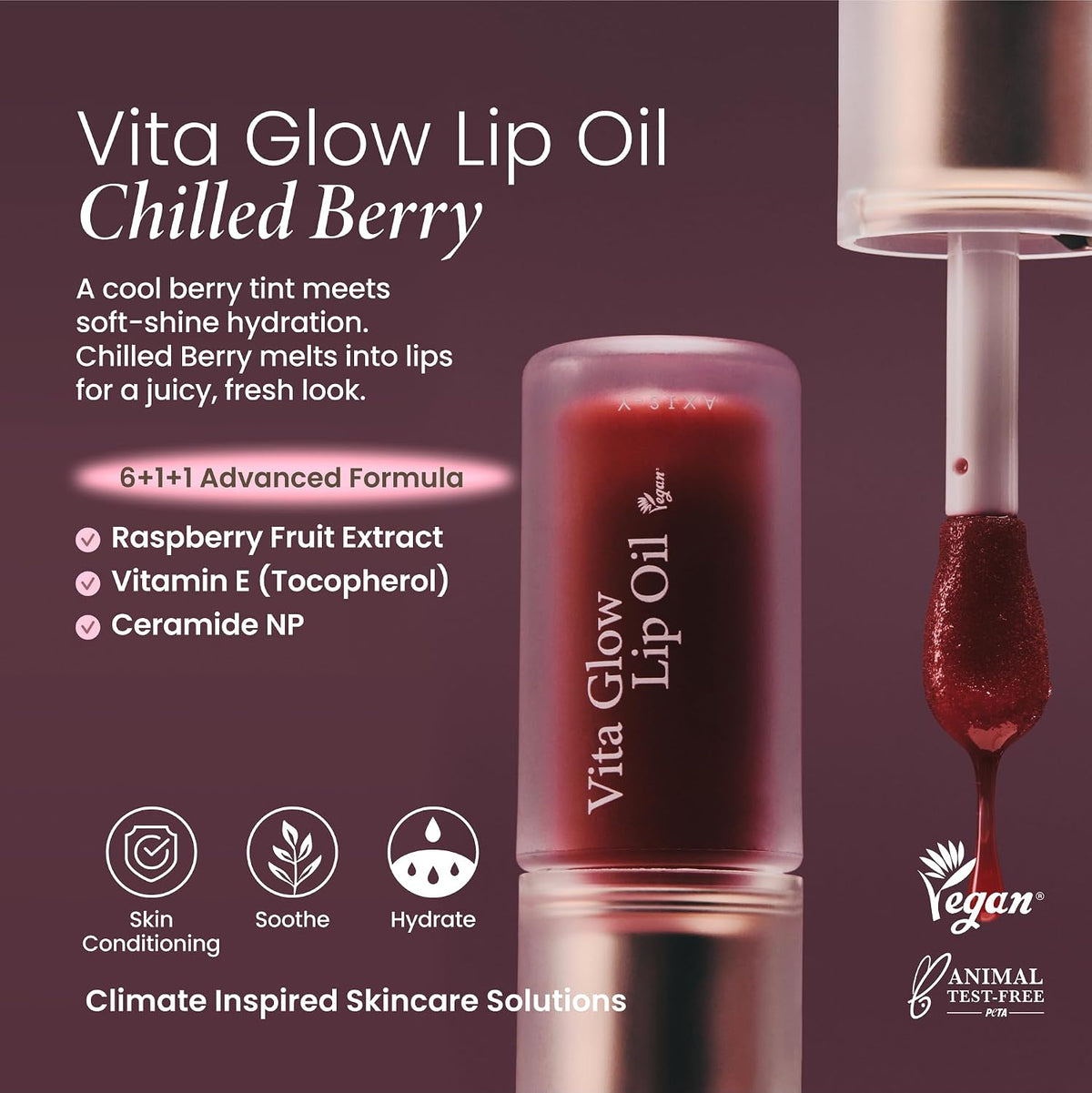 Vita Glow Lip Oil - Chilled Berry 4.5g