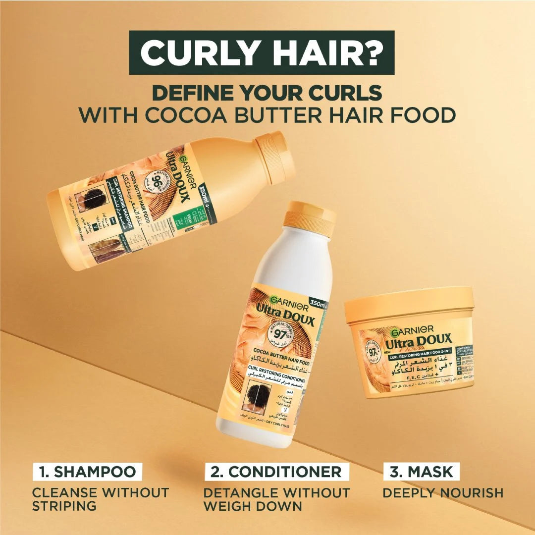 Garnier Ultra Doux Cocoa Butter Vegan Hair Shampoo for curly hair - Belle à Merveille