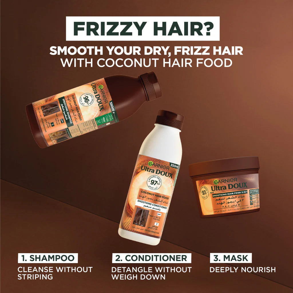 Garnier Ultra Doux Coconut Vegan Hair Food Shampoo for frizzy hair - Belle à Merveille