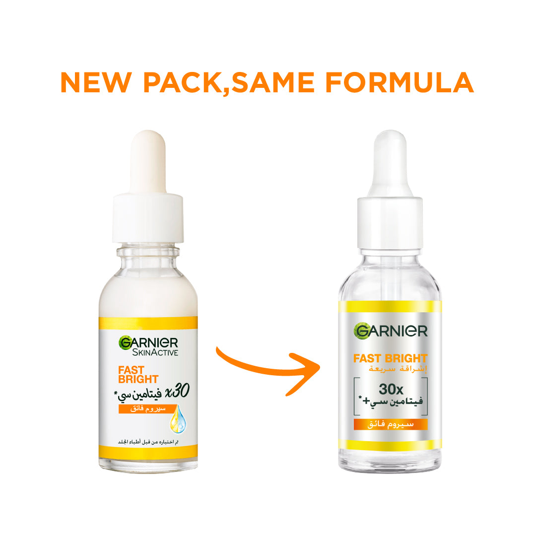 Garnier Fast Bright Vitamin C + Niacinamide 30x Brightening Booster Serum 30ml