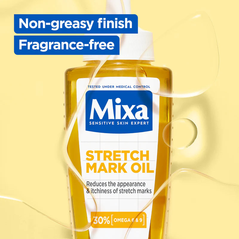 Mixa Anti Stretch Mark Oil - For Skin with Stretch Marks - With 30% Omega 6 & 9 - 100 ml