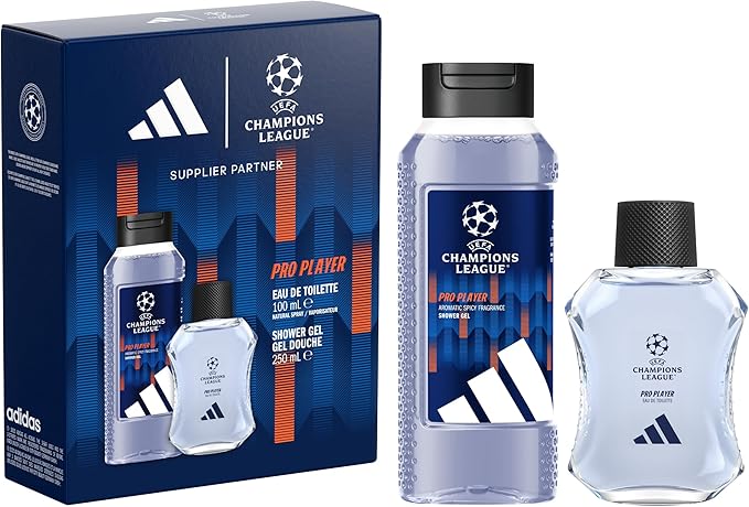 Adidas-UEFA Champions League Eau de Toilette Spray 100ml + Shower Gel 250ml Set