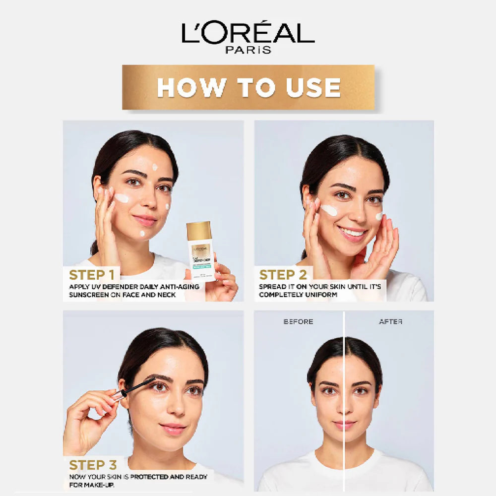 L'Oreal Paris UV Defender Sunscreen SPF50+/PA++++ - Shine Control