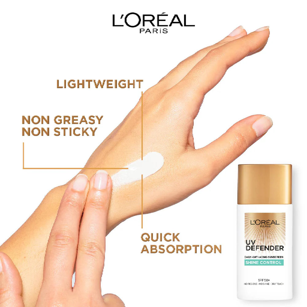 L'Oreal Paris UV Defender Sunscreen SPF50+/PA++++ - Shine Control