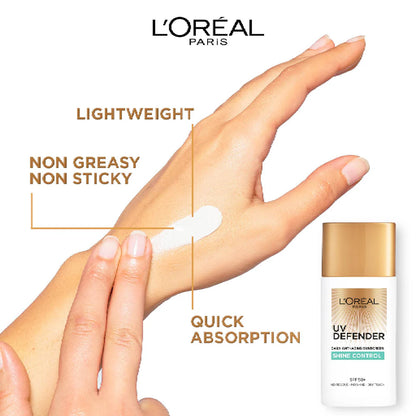 L'Oreal Paris UV Defender Sunscreen SPF50+/PA++++ - Shine Control