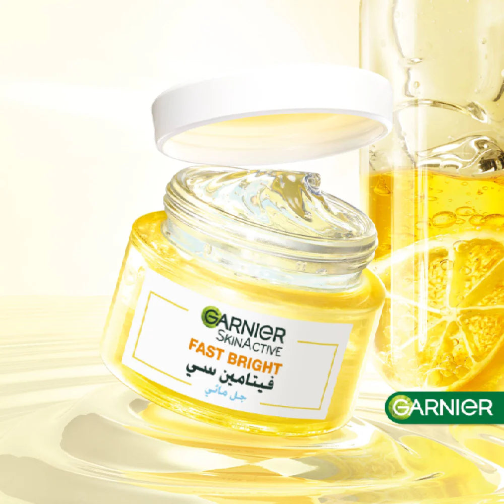 Garnier - Skin Active - Fast Bright - Vitamin C Water Gel Moisturizer - 48 Hours Hydration - Anti Dark Spots - 30 ML