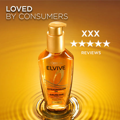 L’Oréal Paris Elvive Extraordinary Hair Oil Treatment, Non-Sticky Serum For Dry Hair-100ml
