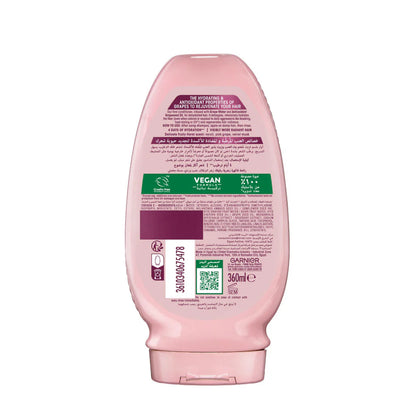 Garnier Ultra Doux Grape Moisture - Hydrating Regenerative Conditioner for Dehydrated Hair. Hydrating Grape Water + Antioxidant Grapeseed Oil - - Paraben-Free, Vegan, Cruelty-Free - 200ml