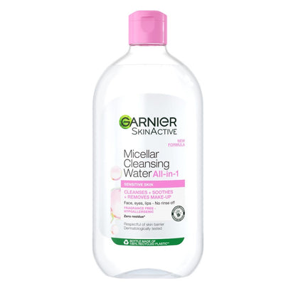 Garnier Micellar Water Facial Cleanser and Makeup Remover Pink for Sensitive Skin 400ml