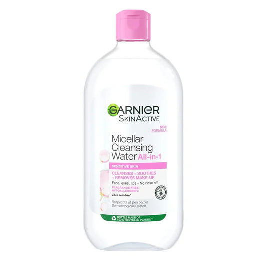 Garnier Micellar Water Facial Cleanser and Makeup Remover Pink for Sensitive Skin 700ml