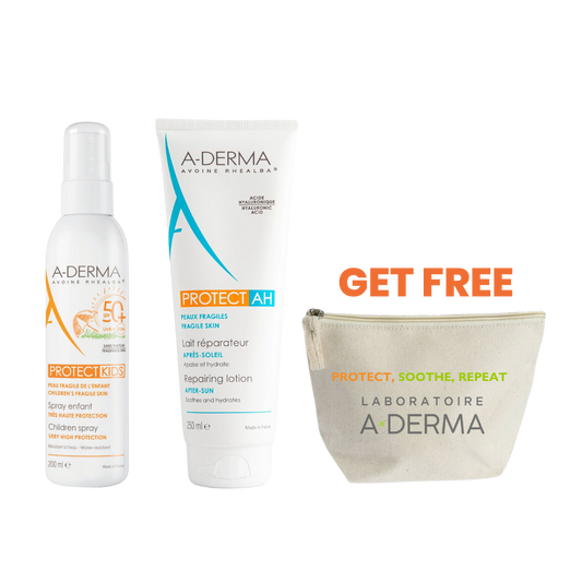 Protect Kids Children Spray Sunscreen+ Protect AH Repairing Lotion+ Free Pouch