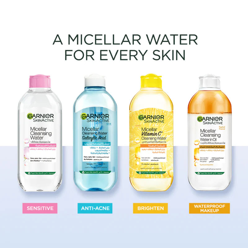 Garnier Micellar Water Facial Cleanser and Makeup Remover Pink for Sensitive Skin - Belle à Merveille