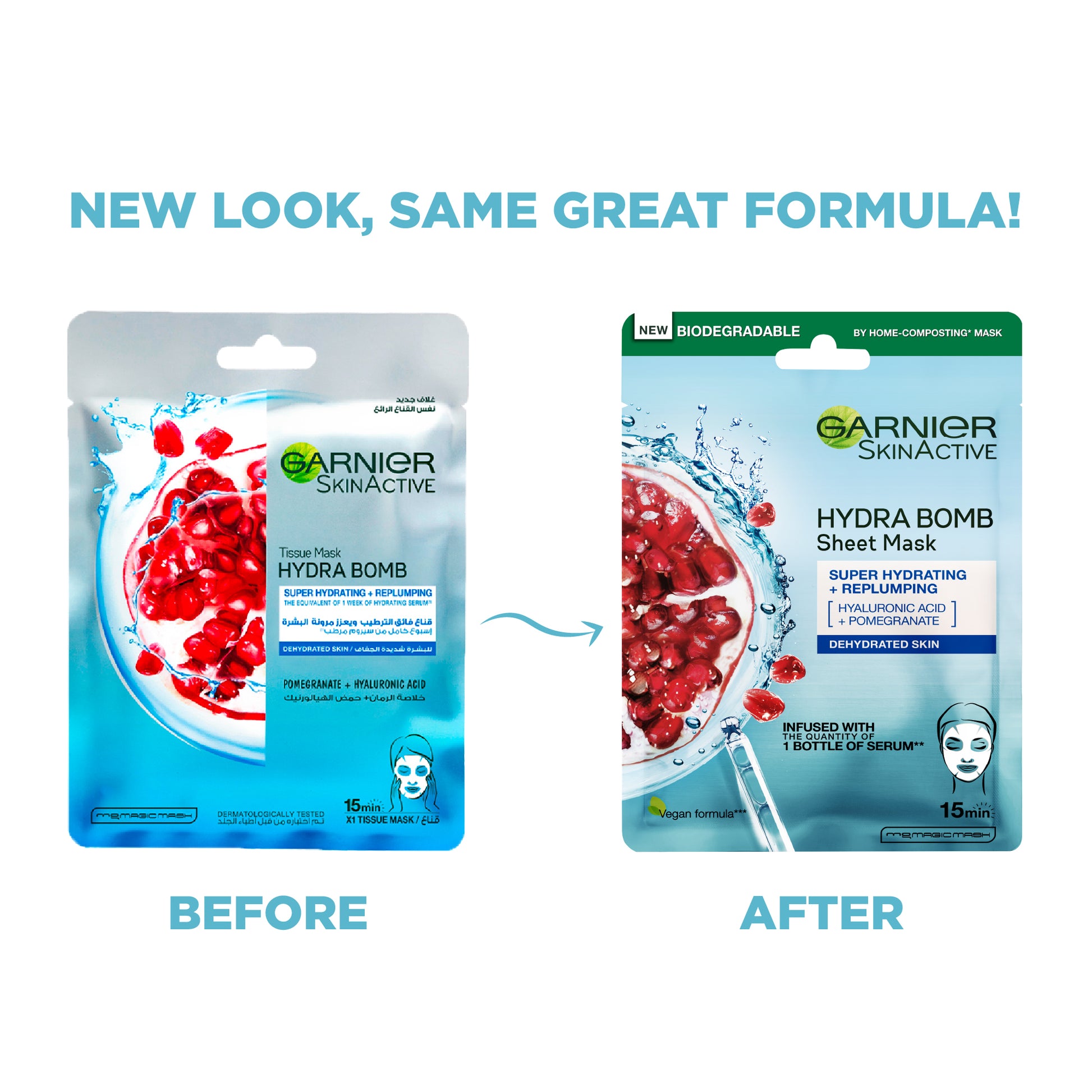 Garnier Hydra Bomb Pomegranate Super-Hydrating & Replumping Tissue Mask for Dehydrated Skin - Belle à Merveille