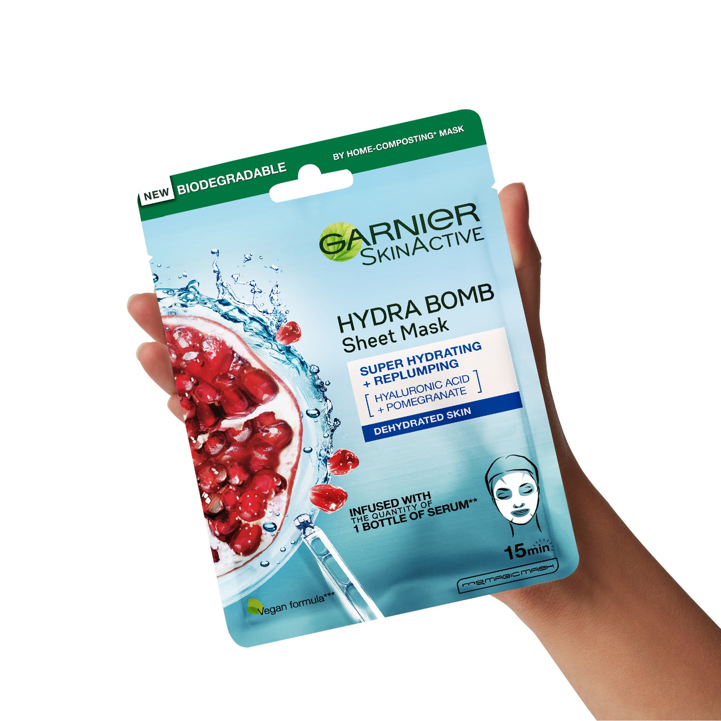 Garnier Hydra Bomb Pomegranate Super-Hydrating & Replumping Tissue Mask for Dehydrated Skin - Belle à Merveille