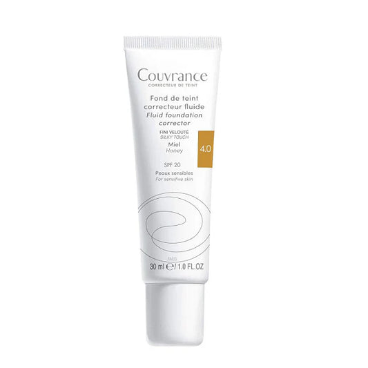 Couvrance Fluid Foundation Corrector Silky Touch Honey SPF20 4.0 For Sensitive Skin - Belle à Merveille